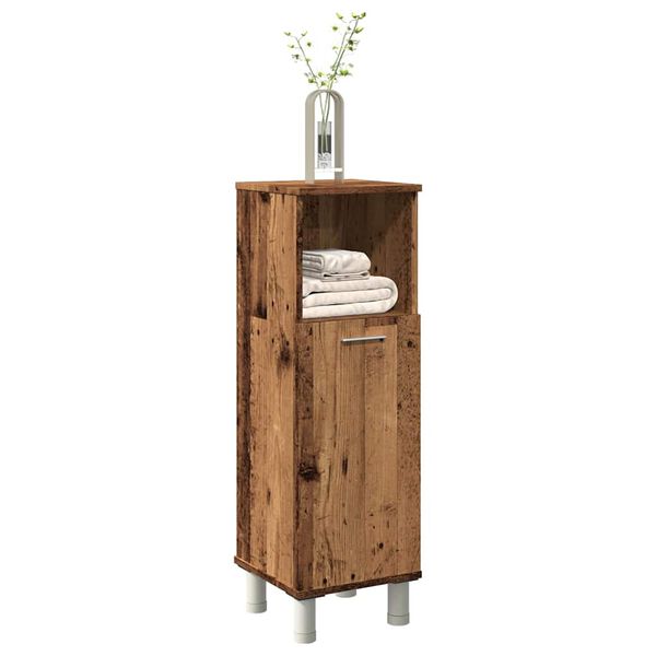 vidaXL Bathroom Cabinet Old Wood 30x30x95 cm Engineered Wood