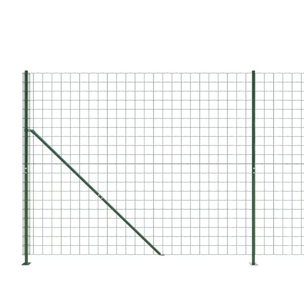 vidaXL Wire Mesh Fence with Flange Green 1.6x10 m