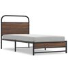 vidaXL Bed Frame without Mattress 90x200 cm Brown Oak Engineered Wood