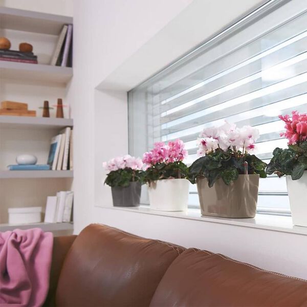 LECHUZA Planter DELTA 10 ALL-IN-ONE Metallic Charcoal