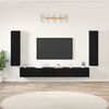 vidaXL TV Units Wall-mounted 4 pcs Black Oak Engineered wood