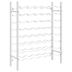 vidaXL Wine Rack for 48 Bottles White Metal