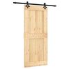 vidaXL Sliding Door with Hardware Set 90x210 cm Solid Wood Pine