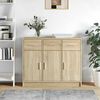 vidaXL Sideboard Sonoma Oak 91x28x75 cm Engineered Wood
