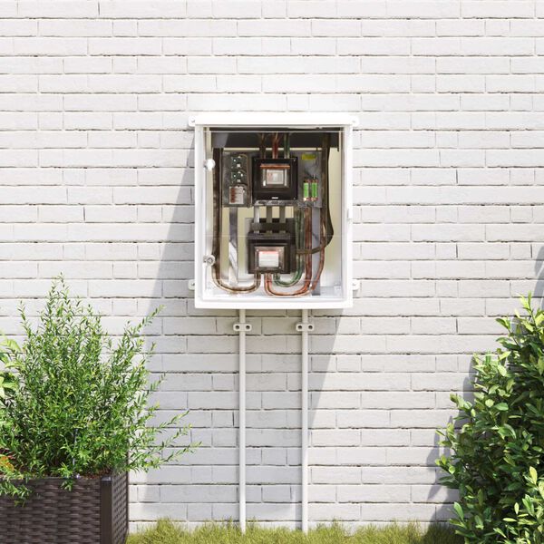 vidaXL Control Cabinet Grey 50 x 22 x 60 cm ABS Plastic