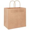 vidaXL Paper Bags 250 pcs with Handles Brown 26x17x25 cm