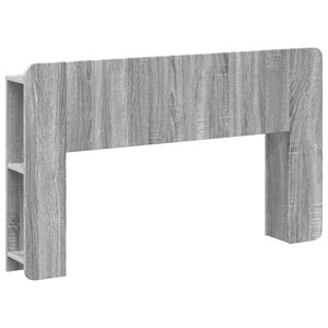 vidaXL Headboard Cabinet with Storage Grey Sonoma Engineered Wood