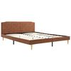 vidaXL Bed Frame without Mattress Brown Fabric 150x200 cm King Size