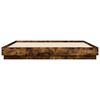 vidaXL Bed Frame without Mattress Smoked Oak 200x200 cm