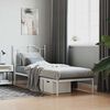 vidaXL Metal Bed Frame without Mattress with Headboard White 90x190cm