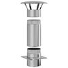 vidaXL Chimney Extension Silver 35 x 35 x 65 cm Stainless Steel
