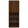 vidaXL TV Cabinet with LED Lights Brown Oak 40.5x30x102 cm