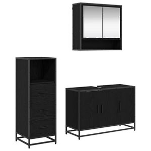vidaXL Bathroom Furniture Set 2 pcs Old Wood Engineered Wood