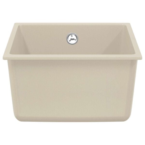 vidaXL Sink Beige 370 x 460 mm 80% Quartz and 20% Resin