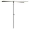 vidaXL Garden Parasol with Aluminium Pole 180x110 cm Sand White