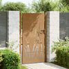 vidaXL Garden Gate 100x200 cm Corten Steel Grass Design