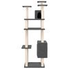 vidaXL Cat Tree with Sisal Scratching Posts Dark Grey 162 cm