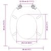 vidaXL Toilet Seat 2 pcs White 44 x 38 cm MDF board