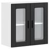vidaXL Kitchen Wall Cabinet with Glass Door Porto Black