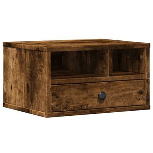 vidaXL Printer Stand Smoked Oak 40x32x22,5 cm Engineered Wood