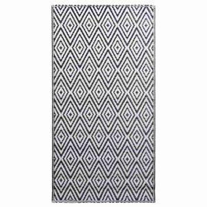 vidaXL Outdoor Carpet ARAKIL White and Black 120x180 cm PP