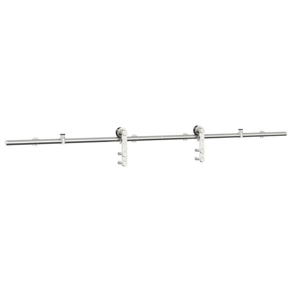 vidaXL Sliding Door Hardware Kit 183 cm Stainless Steel Silver