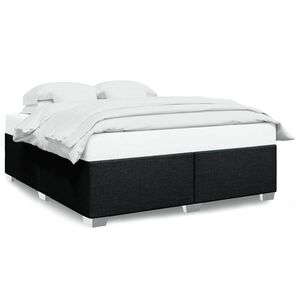 vidaXL Bed Frame without Mattress Black&nbsp;Super King Fabric