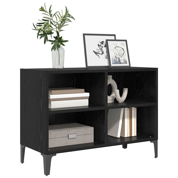vidaXL TV Cabinet Set Black 69.5 x 30 x 50 cm Engineered Wood