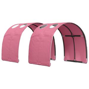 vidaXL Bed Tunnel 2 pcs Pink Polyester