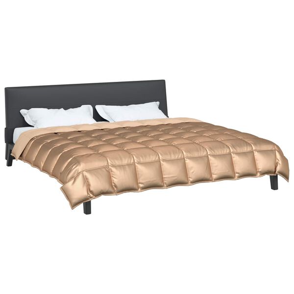 vidaXL Winter Duvet Gold 240 x 200 cm Satin and Microfiber