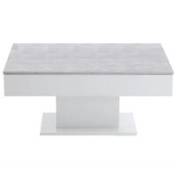 FMD Coffee Table Concrete Grey and White