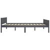 vidaXL Bed Frame without Mattress Dark Grey Solid Wood Pine 160x200 cm (322128+321990)