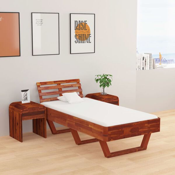 vidaXL Bed Frame without Mattress Solid Acacia Wood 100x200 cm