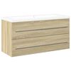 vidaXL 2 Piece Bathroom Furniture Set Sonoma Oak Engineered Wood