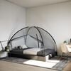 vidaXL Mosquito Net Mongolia with Doors 220 Mesh&nbsp;Black&nbsp;200x150x140 cm