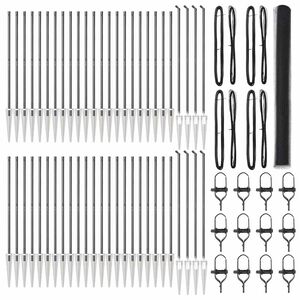 vidaXL Fence Post Grey 100 x 1.5 m (25 mm mesh) Steel and PVC