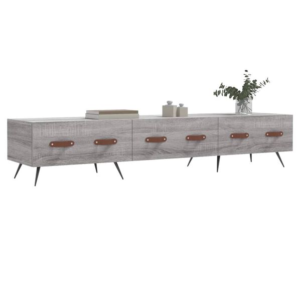 vidaXL TV Cabinet Grey Sonoma 150x36x30 cm Engineered Wood