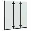 vidaXL Folding Shower Enclosure Black 130 x 138 cm