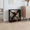 vidaXL Wine Cabinet Black 62x25x62 cm Solid Wood Pine