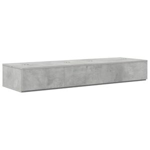 vidaXL Studio Desk Concrete Grey 130 x 40 x 19.5 cm Engineered Wood