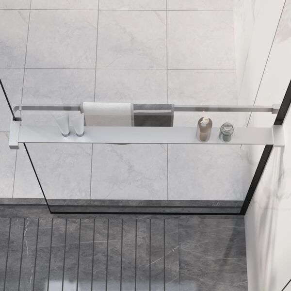 vidaXL Shower Shelf for Walk-in Shower Wall Chrome 80 cm Aluminium