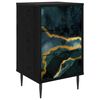 vidaXL Bedside Cabinet WIJHE Black Oak 36 x 33 x 61 cm Engineered Wood