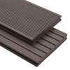 vidaXL Decking Board 4 pcs Dark Brown WPC