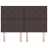 vidaXL Headboard with Headboard Dark Brown 144 cm Faux Leather
