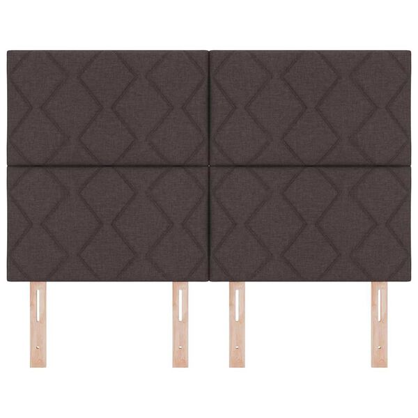 vidaXL Headboard with Headboard Dark Brown 144 cm Faux Leather