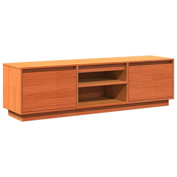 vidaXL TV Cabinet Wax Brown 140x35x40 cm Solid Wood Pine