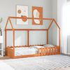 vidaXL Kids' House Bed Frame without Mattress Wax Brown 90x200 cm
