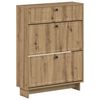 vidaXL Shoe Cabinet EDE 78 x 24 x 103 cm Engineered Wood Artisan Oak