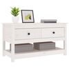 vidaXL Coffee Table White 102x49x55 cm Solid Wood Pine