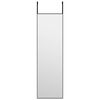 vidaXL Door Mirror Black 30x100 cm Glass and Aluminium